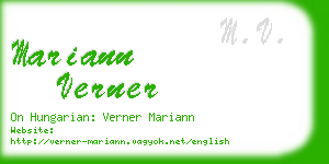 mariann verner business card